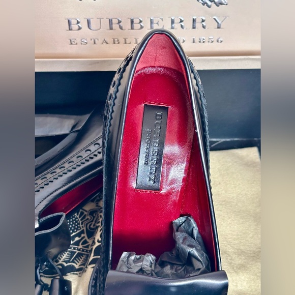 BURBERRY Prorsum Thomond 130 Tassels Platform Pumps Black Mocassin New in/Box - Picture 3 of 14